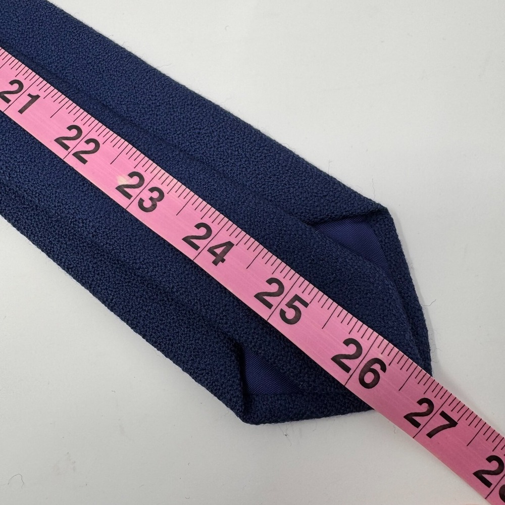 Craigmill Wool Tie Mens One Size Blue Made in Scotland Classic Solid - Picture 2 of 8